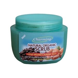 Charming Coffee Grounds & Almond Natural Organic Face and Body Scrub
